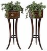 Pair of mahogany fern stands, mid 20th c., 36'' h.