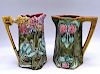 FRENCH FAIENCE PITCHERS (2)  