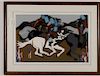 Jacob Lawrence “Toussaint at Ennery" ,1989,Signed