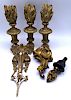 LOT CARVED GILT ITEMS
