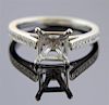 Platinum Gold Diamond Engagement Ring Mounting