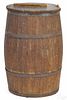 Staved oak barrel, 19th c., 30'' h.