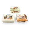 3 DOULTON CHACHING AND HORSE RIDDING TRINKET BOXES