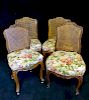 SET 4 COUNTRY FRENCH CANE BACK CHAIRS 