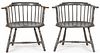 Pair of contemporary lowback Windsor armchairs.