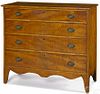 Hepplewhite tiger maple chest of drawers, early 1