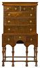 New England William & Mary highboy top with a lat