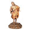Spanish Colonial carved figure of St. John the Baptist