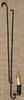 Wrought iron trammel candlestick, 19th c., 22'' h.