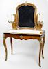 Fine French Kingwood Veneer Ormolu Mounted Louis XV Vanity Table, Mid 19th Century