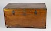 Chinese Export Brass Bound Camphor Wood Campaign Trunk, 19th Century