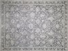 Oushak Influence Gray and White Hand Knotted Oriental Rug