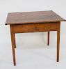 American Pine One Drawer Tavern Table, 18th Century