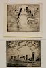 Joseph Pennell 2 etchings