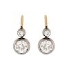 Antique Diamond, Silver and 10K Earrings