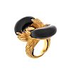 Vintage Onyx and 18K Knot Ring
