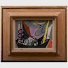 Edouard Pignon (1905-1993): Abstract Sailboat with Two Figures