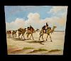 C.H. CHOI SGN. OIL ON CANVAS CAMELS 