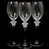 (3 Pc) Rosenthal Versace Lumiere White Wine Glasses