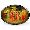 Oval Russian Lacquered Plaque