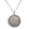 Maria Theresia SIlver Coin Necklace