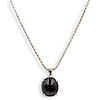 Black Star Sapphire Sterling Silver Necklace