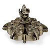 Indian Hindu Silver Brass Tika Box