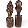 (2 Pc) Guinea Bissau African Wooden Sculptures