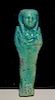 An Egyptian Blue faience Ushabti mummiform