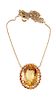14K Yellow Gold CITRINE Necklace
