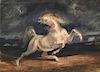 Eugene Delacroix, Horse Frightened by Lightning