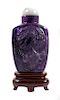 Antique Chinese Purple Jade Snuff Bottle