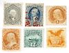 STAMPS: Six HIGH VALUE Early US