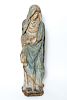 Italian Carved & Polychrome Wood Madonna 16th C.