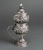 Judaica Silver Repousse Spice Tower