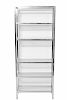 Modern Chromed Metal Five-Tier Glass Shelf Etagere