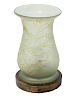 Frosted Art Glass Table Lamp w Bird Motif