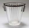 Art Deco Style Crystal & Silver-Plate Ice Bucket