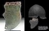Etruscan / Early Roman Bronze Iron Helmet Ear Flap
