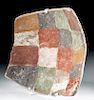 Vibrant Inca Chucu Polychrome Pottery Plaque Fragment