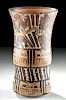 Nazca Polychrome Cylinder Vessel with Running Warriors