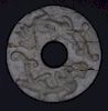 17/18th c. carved jade Pi disc