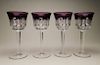 Set of 4 Waterford water goblets
