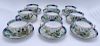 9 AYNSLEY CHINA CUPS & SAUCERS