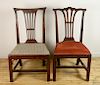 2 Chippendale style chairs