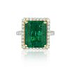 Orianne 8.88-Carat Emerald and Diamond Ring