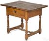 New England pine and walnut tavern table, ca. 177