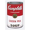 ANDY WARHOL, II.50: Campbell's Green Pea Soup, with seal on the back "Fill in your own signature", 
Serigraphy, 31.8 x 18.8” (81 x 48 cm)
