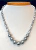 Fine 11mm – 14mm South Sea Tahitian Pearl Necklace with Graduated Keshi Baroque Pearls