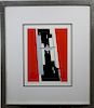 Framed 20th C. Abstract Lithograph